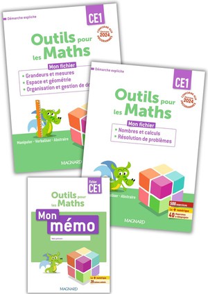 Outils Pour Les Maths : Outils Pour Les Maths Ce1 Par Domaine (2025) - 2 Fichiers (nombre Et Calculs & Geometrie) + Memo 