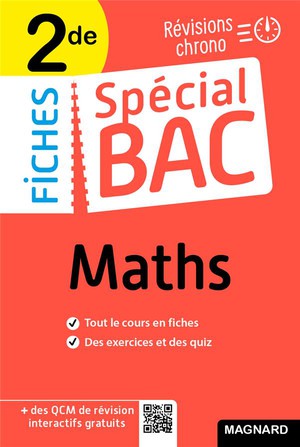 Fiches Special Bac : Maths ; 2de Bac 2022 ; Tout Le Programme En 50 Fiches, Memos, Schemas-bilans, Exercices Et Qcm 