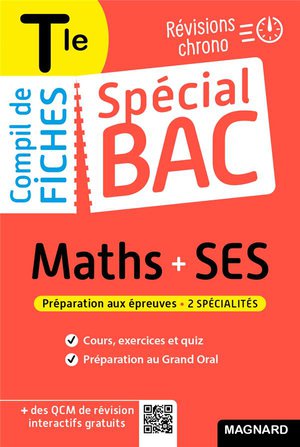 Special Bac : Compil De Fiches ; Maths-ses ; Terminale Bac 2022 ; Tout Le Programme Des 2 Specialites En 120 Fiches Visuelles 
