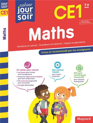 Cahier Du Jour / Cahier Du Soir : Maths ; Ce1 