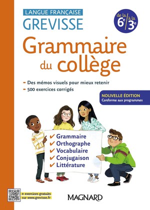Grevisse Langue Franaise : Grammaire Du Collge : De La 6e La 3e (dition 2024) 