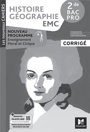 Les Nouveaux Cahiers : Histoire Geographie Emc ; 2de Bac Pro ; Corrige 