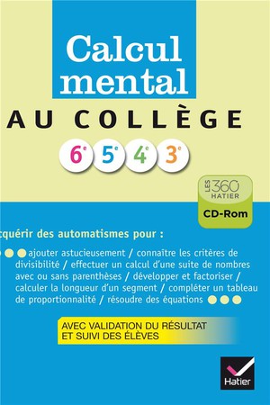 Calcul Mental Au College ; Cd-rom Version Etablissement 