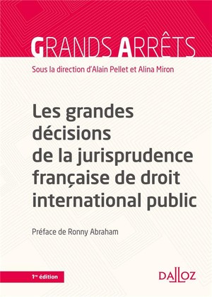Les Grandes Decisions De La Jurisprudence Francaise De Droit International Public 