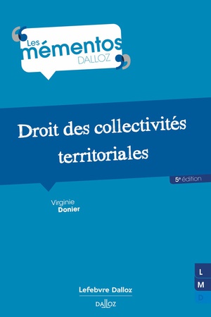 Droit Des Collectivites Territoriales (5e Edition) 