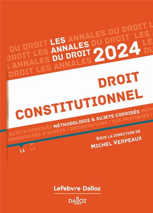 Annales Droit Constitutionnel (edition 2024) 