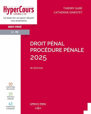 Droit Penal. Procedure Penale (edition 2025) 