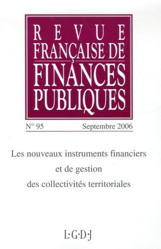Revue Francaise De Finances Publiques T.95 