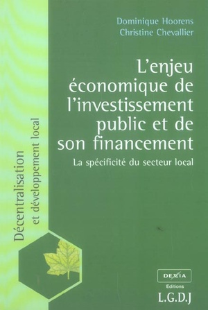 L'enjeu Economique De L'investissement Public Et De Son Financement. La Specific 