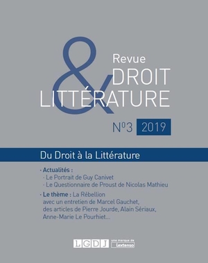 Revue Droit & Litterature N.3 (edition 2019) 