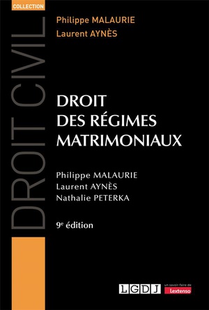 Droit Des Regimes Matrimoniaux (9e Edition) 