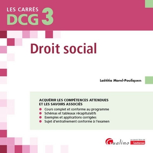 Dcg 3 - Droit Social : Cours Et Applications Corrigees (5e Edition) 
