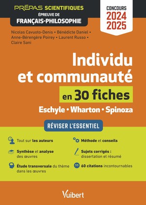 Individu Et Communaute En 30 Fiches : Epreuve De Francais-philosophie ; Prepas Scientifiques ; Concours 