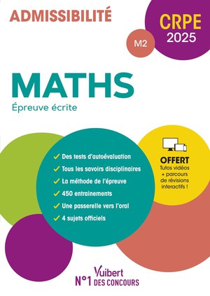 Manuel Crpe : Maths - Epreuve Ecrite (m2) : Manuel + Parcours De Revisions Interactifs ! (edition 2025) 