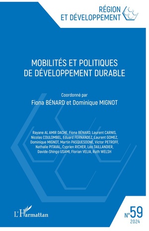 Region Et Developpement Tome 59 : Mobilites Et Politiques De Developpement Durable (edition 2024) 