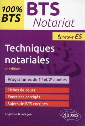 Bts Notariat : Techniques Notariales 