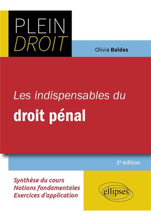 Les Indispensables Du Droit Penal : A Jour Au 1er Decembre 2023 (2e Edition) 