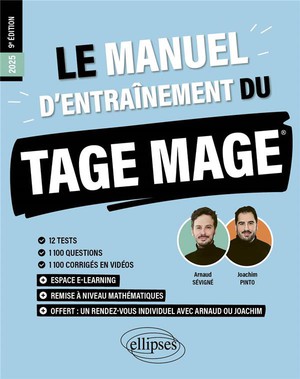 Le Manuel D'entrainement Du Tage Mage : 12 Tests Blancs + 1100 Questions + 1100 Videos 