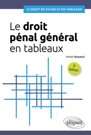 Le Droit Penal General En Tableaux : A Jour Au 1er Avril 2024 (2e Edition) 