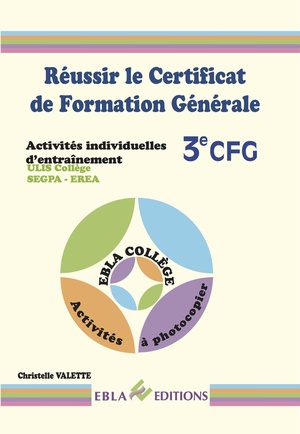 Reussir Le Certificat De Formation Generale Cfg ; Activites Individuelles D'entrainement Ulis College 