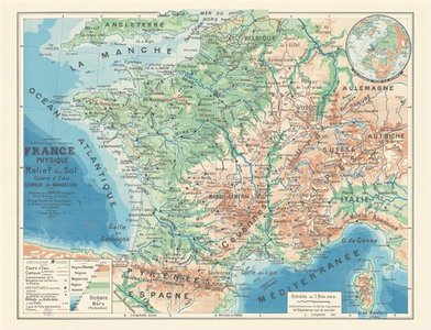 Carte : France Physique 
