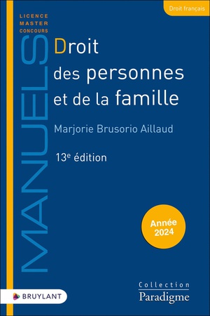 Droit Des Personnes Et De La Famille (edition 2024) 