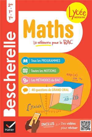 Bescherelle : Maths ; 2de, 1re, Terminale ; Toutes Les Notions Des Programmes De Maths Au Lycee 
