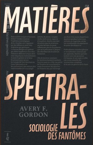 Matieres Spectrales : Sociologie Des Fantomes 