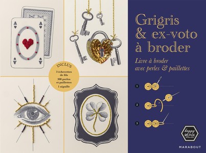 Grigris & Ex-voto A Broder : Livre A Broder Avec Perles & Paillettes 