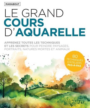 Le Grand Cours D'aquarelle : Apprenez Toutes Les Techniques Et Les Secrets Pour Peindre Paysages, Portraits, Natures Mortes Et Animaux ; 80 Techniques D'ateliers Pas-a-pas 