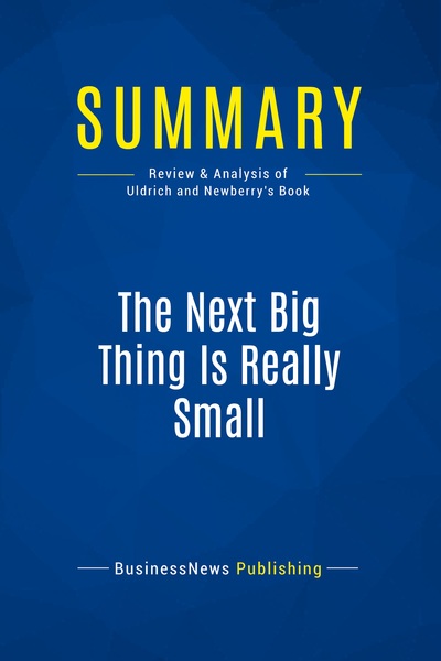Summary: The Next Big Thing Is Really Small : Review And Analysis Of Uldrich And Newberry's Book 