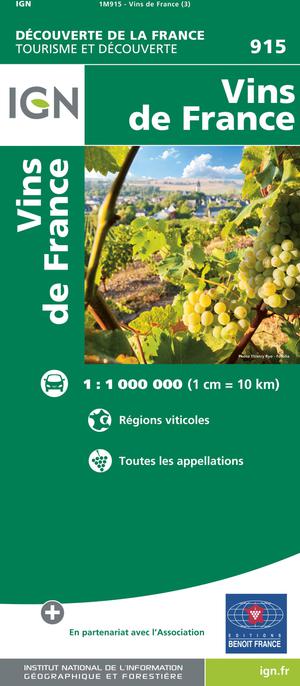 Frankrijk Vins -régions viticoles - toutes les appellations 915 