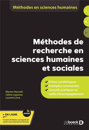 Methodes De Recherche En Sciences Humaines Et Sociales : Fiches Synthetiques ; Exemples Commentes 
