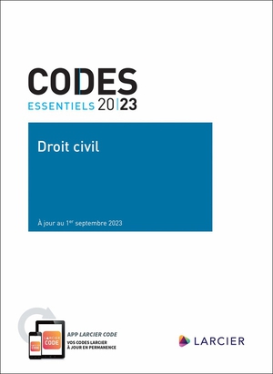 Codes Essentiels : Droit Civil : A Jour Au 1er Septembre 2023 (edition 2023) 