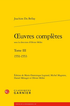 Oeuvres Completes Tome 3 : 1551-1553 