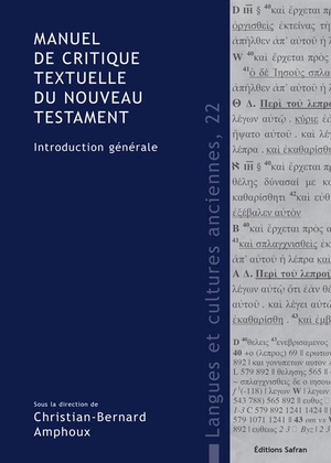 Manuel De Critique Textuelle Du Nouveau Testament ; Introduction Generale 