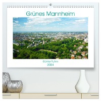 Grünes Mannheim (hochwertiger Premium Wandkalender 2024 DIN A2 quer), Kunstdruck in Hochglanz