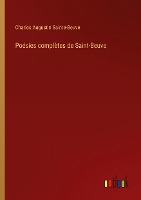Poésies complètes de Saint-Beuve