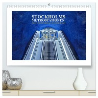 Stockholms Metrostationen - Bunte Meisterwerke im Untergrund (hochwertiger Premium Wandkalender 2025 DIN A2 quer), Kunstdruck in Hochglanz