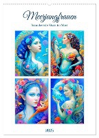 Meerjungfrauen. Bezaubernde Nixen im Meer (Wandkalender 2025 DIN A2 hoch), CALVENDO Monatskalender