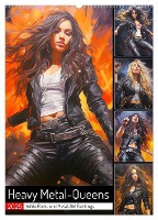 Heavy Metal-Queens. Wilde Rock- und Metal-Girl Paintings (Wandkalender 2025 DIN A2 hoch), CALVENDO Monatskalender