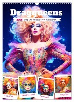Dragqueens. Drag- und Travestie Kunst. Illustrationen (Wandkalender 2025 DIN A3 hoch), CALVENDO Monatskalender