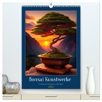 Bonsai Kunstwerke (hochwertiger Premium Wandkalender 2025 DIN A2 hoch), Kunstdruck in Hochglanz