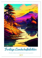 Landschaften kreativ gestaltet (Wandkalender 2025 DIN A2 hoch), CALVENDO Monatskalender
