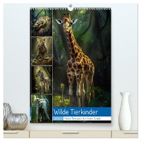 Wilde Tierkinder (hochwertiger Premium Wandkalender 2025 DIN A2 hoch), Kunstdruck in Hochglanz