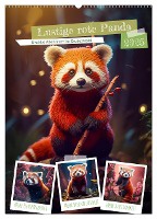 Lustige rote Panda (Wandkalender 2025 DIN A2 hoch), CALVENDO Monatskalender