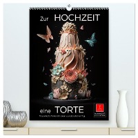 Zur Hochzeit eine Torte (hochwertiger Premium Wandkalender 2025 DIN A2 hoch), Kunstdruck in Hochglanz