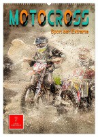 Motocross - Sport der Extreme (Wandkalender 2025 DIN A2 hoch), CALVENDO Monatskalender