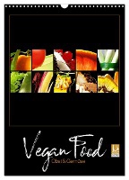 Vegan Food Kalender ¿ Obst und Gemüse auf Schwarz (Wandkalender 2025 DIN A3 hoch), CALVENDO Monatskalender