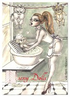 SEXY DOLLS - süße Pin-up Illustrationen, Zeichnungen, Grafiken und Malerei der Marke "Burlesque up your wall" von Sara Horwath (Tischkalender 2025 DIN A5 hoch), CALVENDO Monatskalender